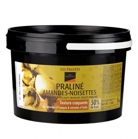 Praliné Masse knusprig, 25% Haselnuss, 25% Mandel, intensive Nussnoten, 5 kg