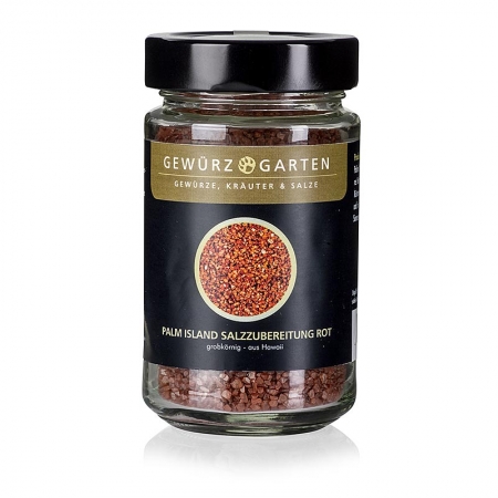 Gewürzgarten Palm Island Pacific-Salz, Spezialsalz mit roter Tonerde,grob,Hawaii, 220g