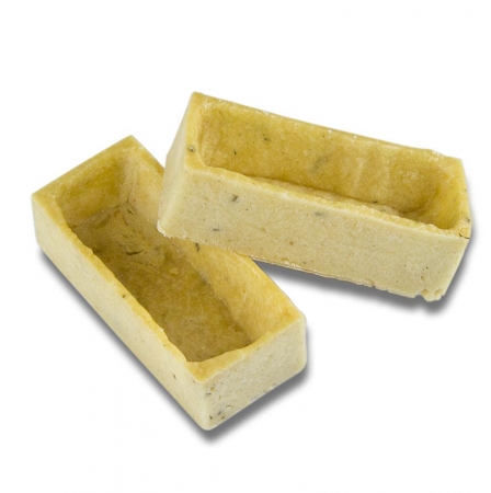 Snack-Tartelettes - Mini, Kräuter-Mürbeteig, rechteckig, 2,3x5x1,4cm, 1,344 kg, 192 St