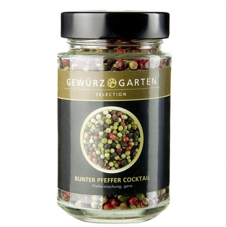 Gewürzgarten Bunter Pfeffer Cocktail (weiß, schwarz, grün, rosa), ganz, 100g