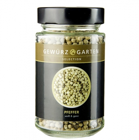 Gewürzgarten Pfeffer, weiß, ganz, 135g