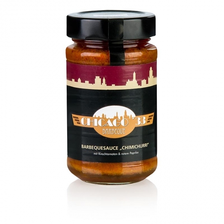 CHICAGO ´33 Chimichurri, rot, BBQ-Sauce mit Kirschtomaten & rotem Parika, 225 ml
