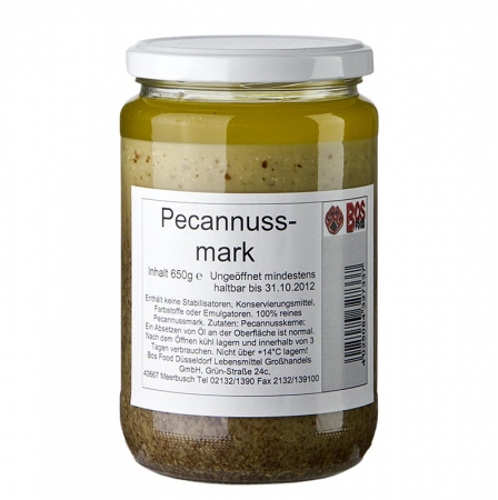 BOS FOOD Pecannuss-Mark, 100% Mark ohne Zusatzstoffe, 650g