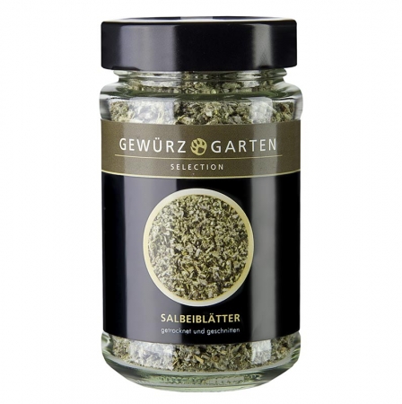 Gewürzgarten Salbeiblätter, getrocknet, geschnitten, 40g