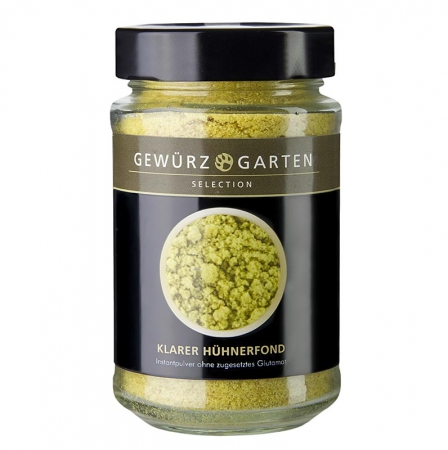 Preview: Gewürzgarten Klarer Hühnerfond, Instantpulver, ohne zugesetztes Glutamat, 160g