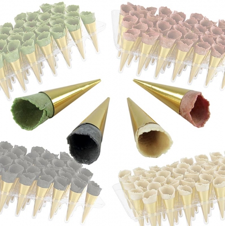 Mini-Hörnchen Gold, neutral, naturell, rot, grün, schwarz, ø 3x7cm, 1,3 kg, 180 St