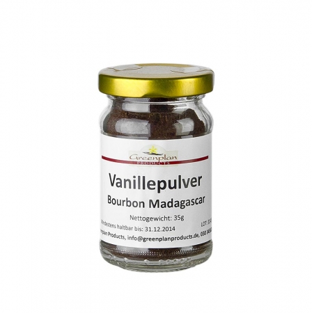 Bourbon-Vanille aus Madagaskar, gemahlen, Greenplan, 35g