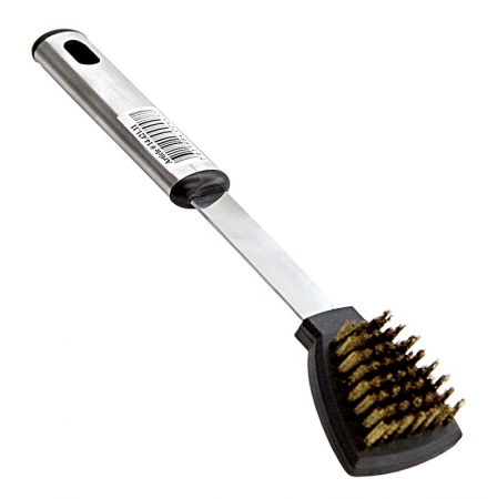 Outdoorchef-Zubehör- Messingbürste "Lucy", klein, Edelstahlgriff, zum Reinigen, 1 St