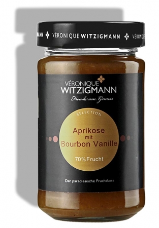 Preview: Aprikose mit Bourbon Vanille - Fruchtaufstrich, 225g