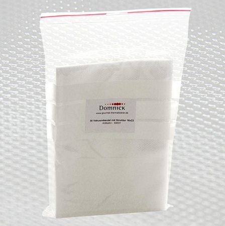 Sous-Vide Vakuumbeutel, kochfest bis 90° C, strukturiert, 16x25cm, 50 St