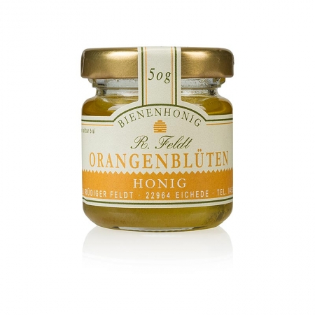 Orangenblüten-Honig, Spanien, goldfarben, flüssig, lieblich, Portionsglas, 50g