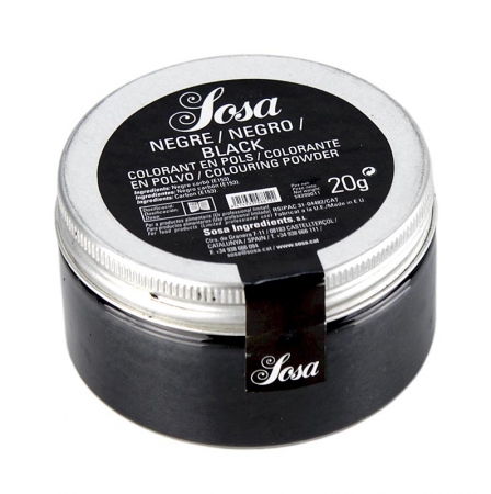 Lebensmittelfarbe, schwarz, wasserlösliches Puder, 20g