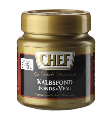 CHEF Premium Konzentrat - Kalbsfond, leicht pastös, dunkel, für 8-15 L, 640g