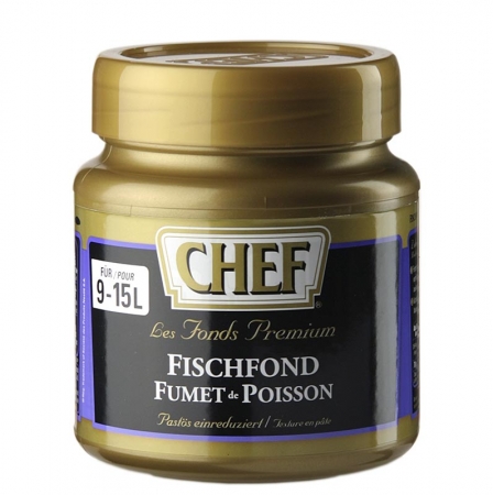 CHEF Premium Konzentrat - Fischfond, leicht pastös, hell, für 9-15 L, 630g