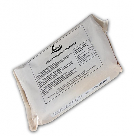 Roh-Pistazien-Marzipan, PM, 43% Mittelmeermandeln und 9% Pistazien, Lubeca, 1 kg