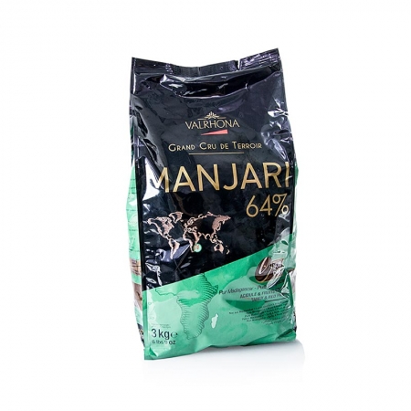 Manjari "Grand Cru", dunkle Couverture, Callets, 64% Kakao, Madagaskar, 3 kg