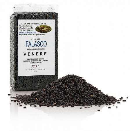 Venere, schwarzer Natur-Rundkornreis, Piemont, bestens für Risotto geeignet, 500g