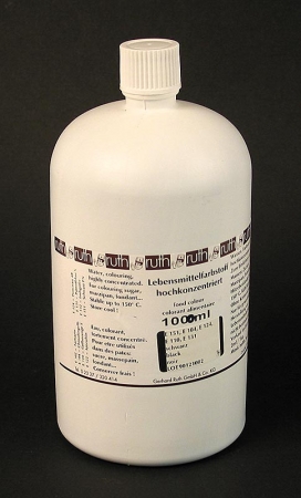 Lebensmittelfarbe, schwarz, flüssig, 9812, Ruth, 1 l