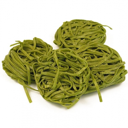 Frische Tagliarini mit Spinat, grün, Bandnudel, 3mm, Sassella, 500g