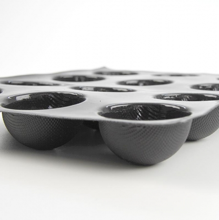 Preview: Flexipan Matte 40x30cm, 12 Halbkugeln, ø 70mm, 40mm tief, 105ml, No.2268, 1 St