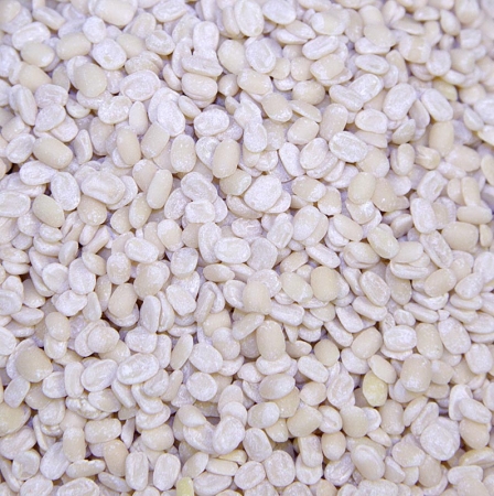 Linsen, weiß, Urid-Dal/ Uridbohnen, geschält, halbiert, 1 kg