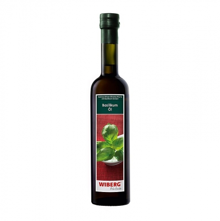 Wiberg Basilikumöl, kaltgepresst, Natives Olivenöl Extra mit Basilikumextrakt, 500 ml