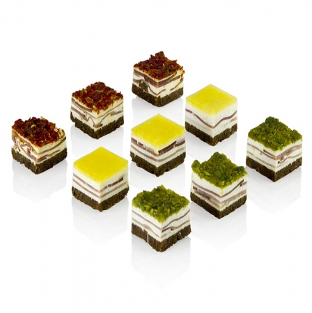 Schinkenkonfekt, Schwarzwälder Rohschinken/Pumpernickel/Frischkäse, TK, 240g, 24 x 10g