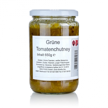 Grüne Tomaten Chutney, mit weißem Balsamico, 650g