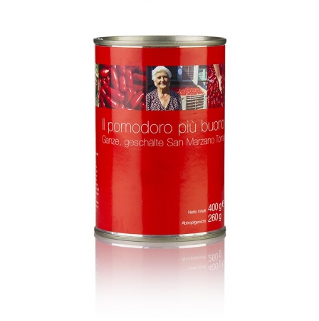 San Marzano Tomaten, ganz, rot, geschält, Kampanien, Italien, 400g