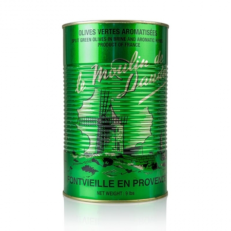 Grüne Oliven, mit Kern, mit Kräutern der Provence, Arnaud, 4,3 kg