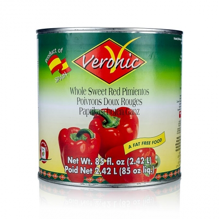 Pimientos, geschälte Paprika, in Lake, 2,5 kg