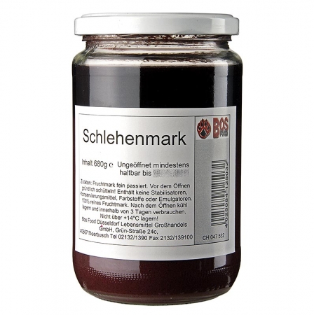 Schlehen/Schwarzdorn-Püree/Mark, fein passiert, 680g