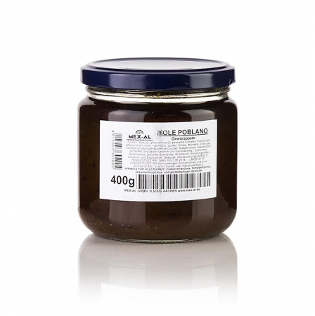 Mole Poblano, mexikanische Schokoladensauce, pikant, 400g