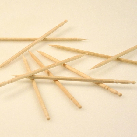 Holz-Spieße, Party Picker, mittel, geschnitztes Griffstück, 9,5cm, No.9, 1.000 St