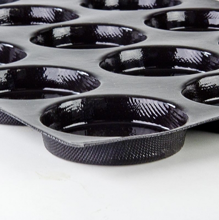 Preview: Flexipan Matte 60x40cm, 15 Florentinerformen, rund, ø10,2cm, 20mm tief, No.0112, 1 St