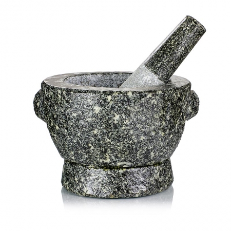 Steinmörser, ø 16cm außen, ø 12cm innen, 11cm hoch, ca. 4 kg, 1 St