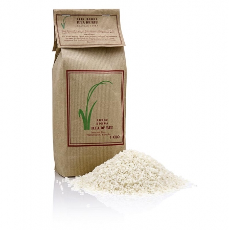 Preview: Arroz Bomba, Rundkornreis, für Paella und Risotto, Ebro-Delta/Spanien, 1 kg