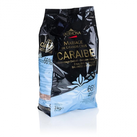 Pur Caraibe "Grand Cru", dunkle Couverture, Callets, 66% Kakao, 3 kg