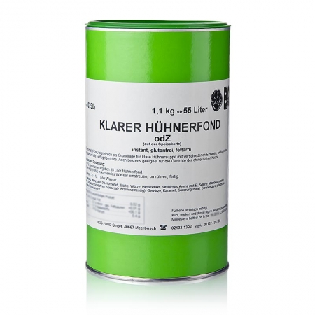 Klarer Hühnerfond, Instantpulver, ohne zugesetztes Glutamat, für 55 Liter, 570 g