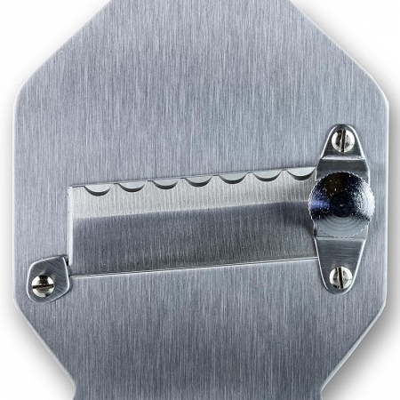 Preview: Trüffel-Hobel, Metall, gewellte Klinge, eckiger Kopf, breiter Holzgriff, 1 St