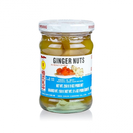 Ingwernüsse, kandiert, in Sirup, von Mee Chun, 250g