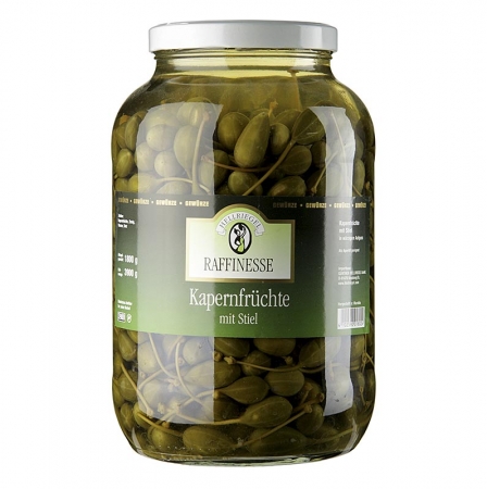 Kapernfrüchte, groß, mit Stiel, ø 18-21mm, Rafinesse, 3,9 kg, ca.180 St