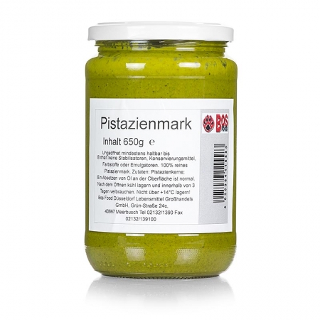 BOS FOOD Pistazien-Mark, 100% Mark ohne Zusatzstoffe, 650g