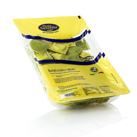 Frische Ravioli/Panzerotti mit Ricotta-Spinat-Füllung, Sassella, 500g