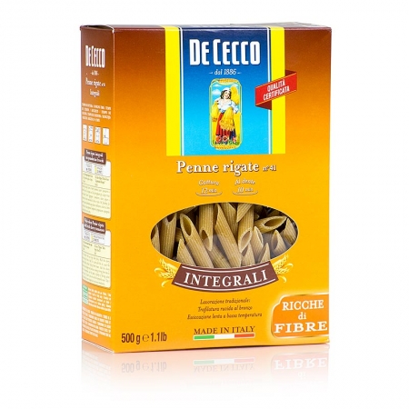 De Cecco Vollkorn Penne Rigate, No.41, 500g
