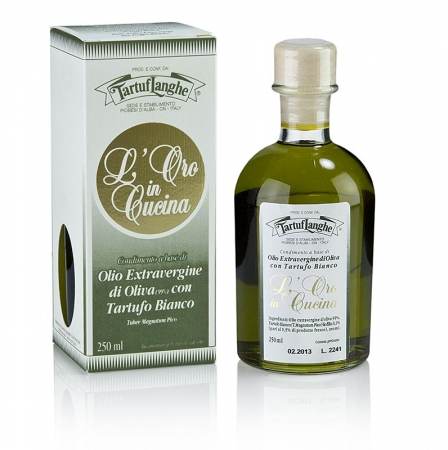 L´Oro Olivenöl Extra Vergine m. weißer Trüffel & Aroma (Trüffelöl), Tartuflanghe, 250 ml