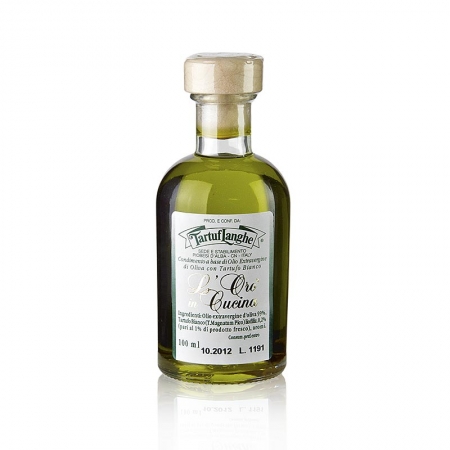 L´Oro Olivenöl Extra Vergine m. weißer Trüffel & Aroma (Trüffelöl), Tartuflanghe, 100 ml