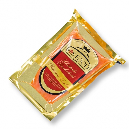 Schottischer Räucherlachs Filet, kurz und breit, ungeschnitten, ca.400g