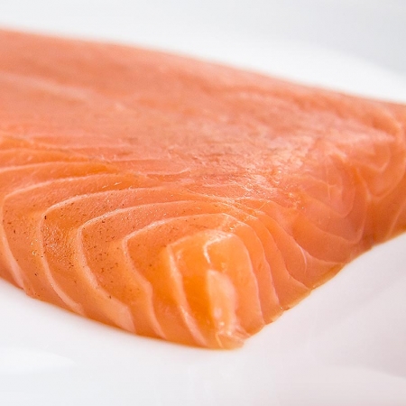 Preview: Schottischer Räucherlachs Filet, kurz und breit, ungeschnitten, ca.400g