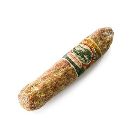 Trüffel-Salami, ca. 23cm, ø 4cm, mit 2% Sommertrüffeln, Gusti Toscani, ca.400g